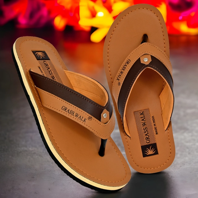 Flipflops for Men (Tan, 6)