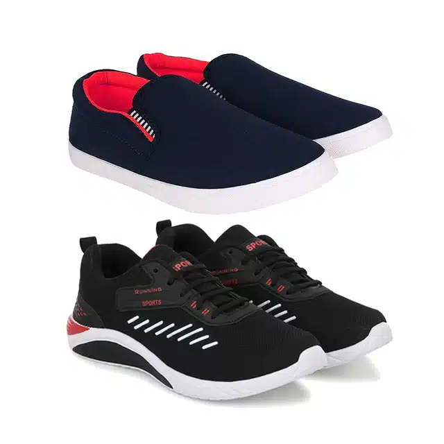 Combo of Casual Shoes & Sports Shoes for Men (Pack of 2) (Multicolor, 6)