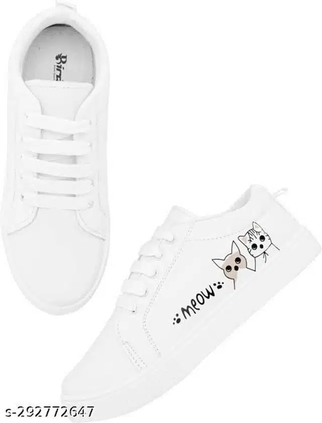 Casual Shoes for Women (White, 6)