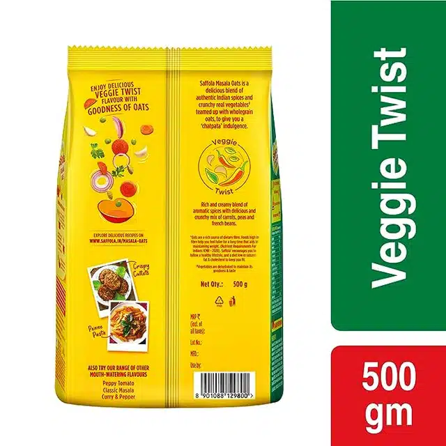 सफोला मसाला ओट्स वेजी ट्विस्ट 500 g