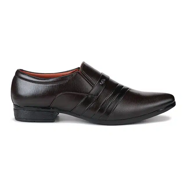 Bersache Men's Formal Shoes (Brown, 10) (VKI-2)