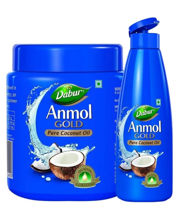 डाबर अनमोल गोल्ड कोकोनट ऑइल 500 ml + फ्री अनमोल गोल्ड कोकोनट ऑइल 100 ml