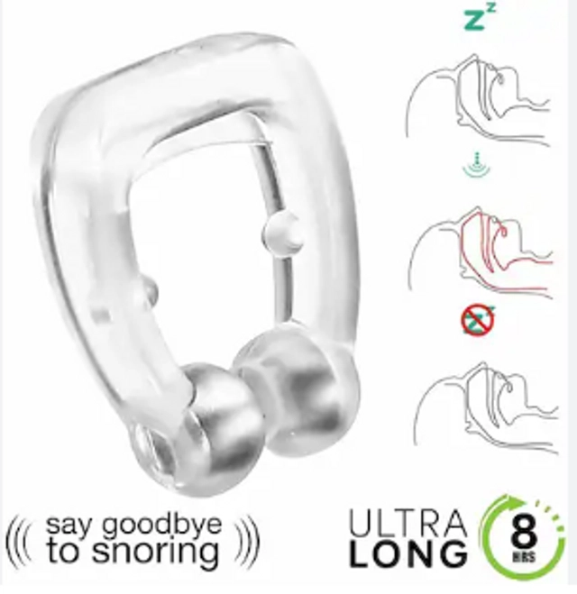 Silicone Anti Snoring Nose Clip (White)