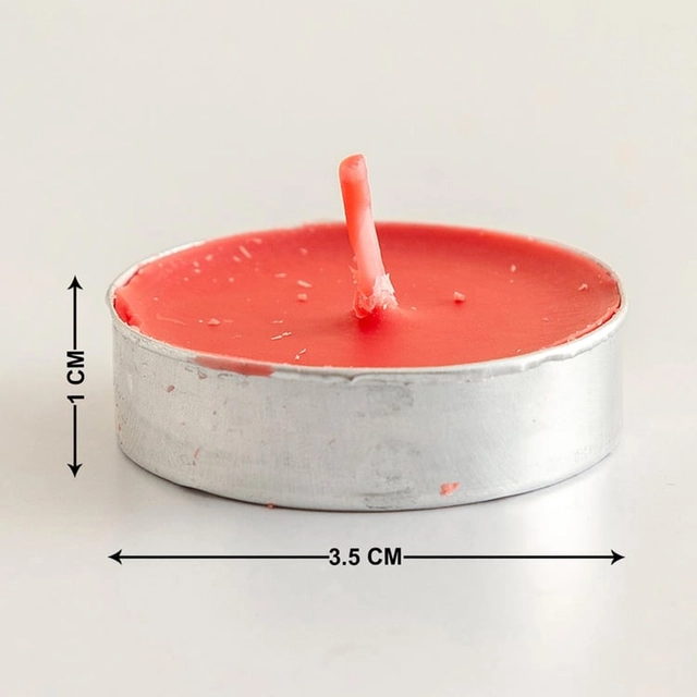 Tea-Light Candles (Red, Pack of 50)