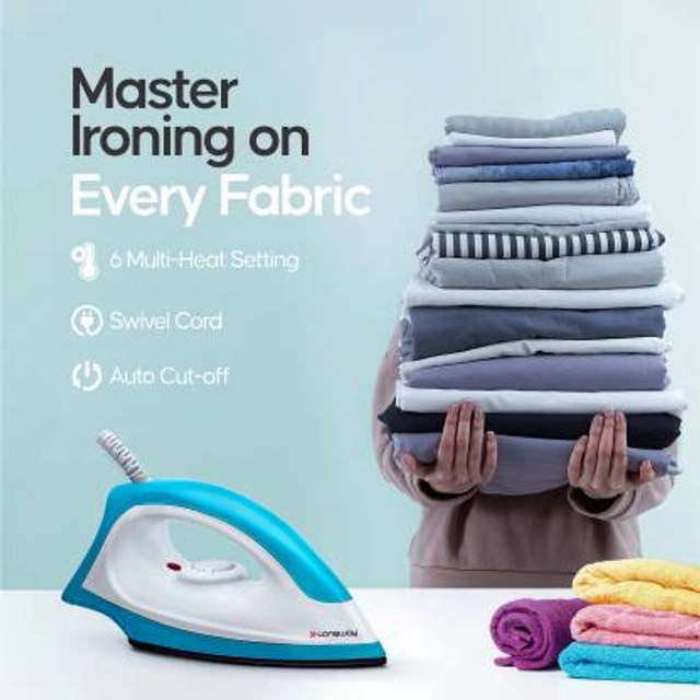 LONGWAY Kwid Dry Iron (1100 W, Blue &White)