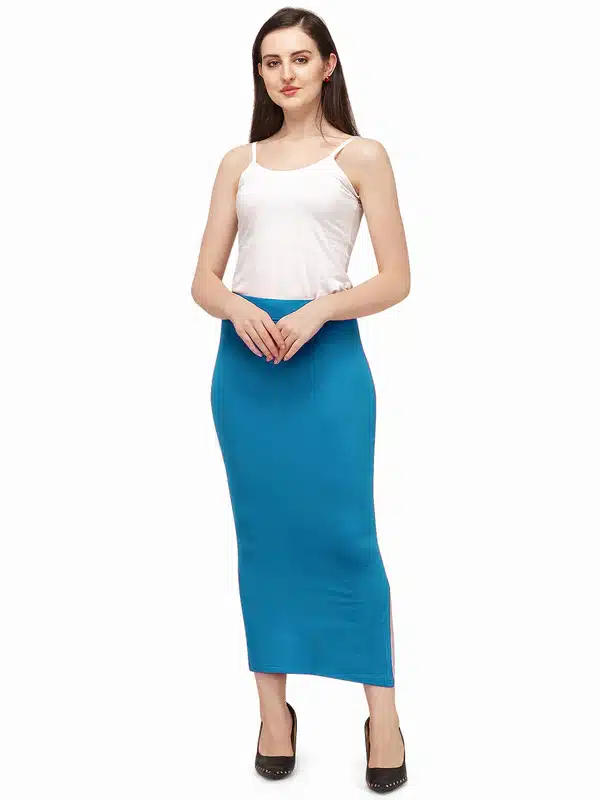 Saree Shapewear Petticoat for Women (Sky Blue, M) (S-32)