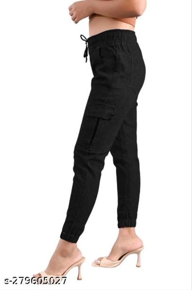 Denim Jeans for Girls (Black, 12-13 Years)