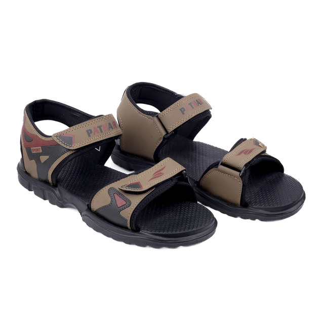 Sandals for Men (Brown & Black, 6)