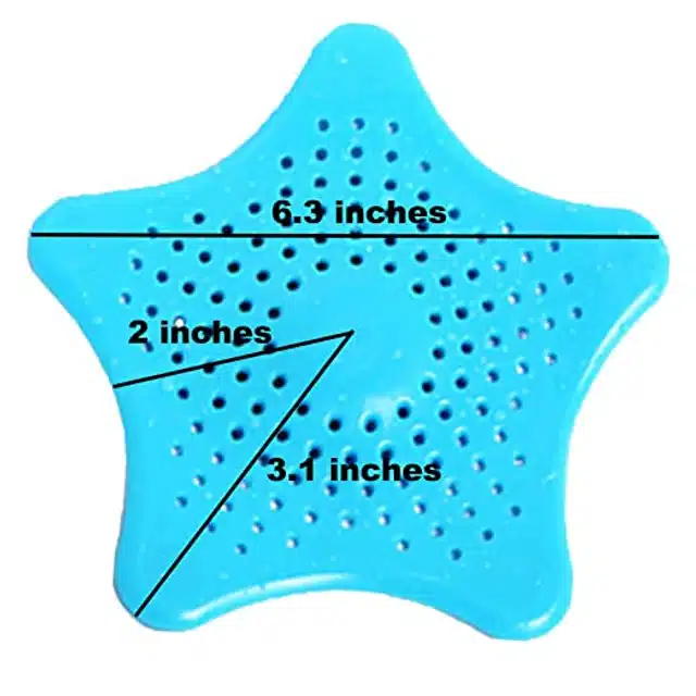 Starfish Bathtub Shower Drain Cover (Pack of 4, Multicolor)