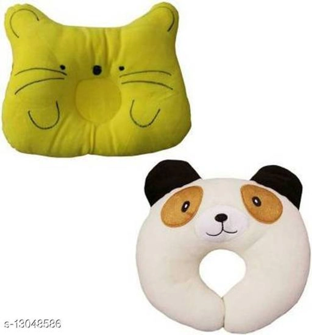 Cotton Pillows for baby(Pack Of 2) (Free Size, Yellow & White)