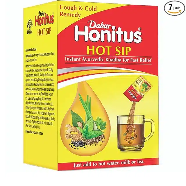 Dabur Honitus Hot Sip 7 x 4g Sachet ( 28g Carton )