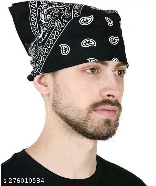 Cotton Bandana for Men & Women (Black)