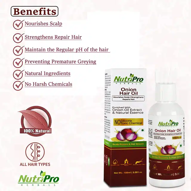 NutriPro Red Onion shampoo and Oil (Pack of 2)