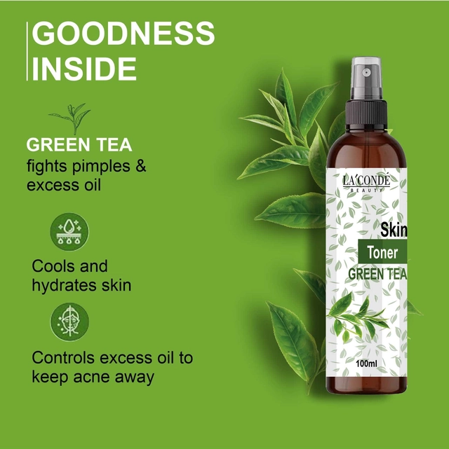 Combo of LaConde Green Tea & Honey Skin Toner Spray (100 ml, Pack of 2)