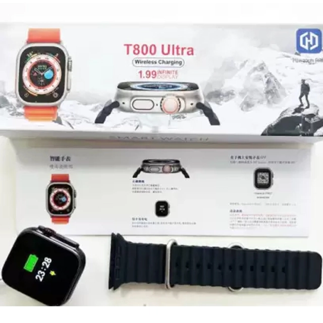 T800 Ultra Smartwatch for Men & Women (Black)