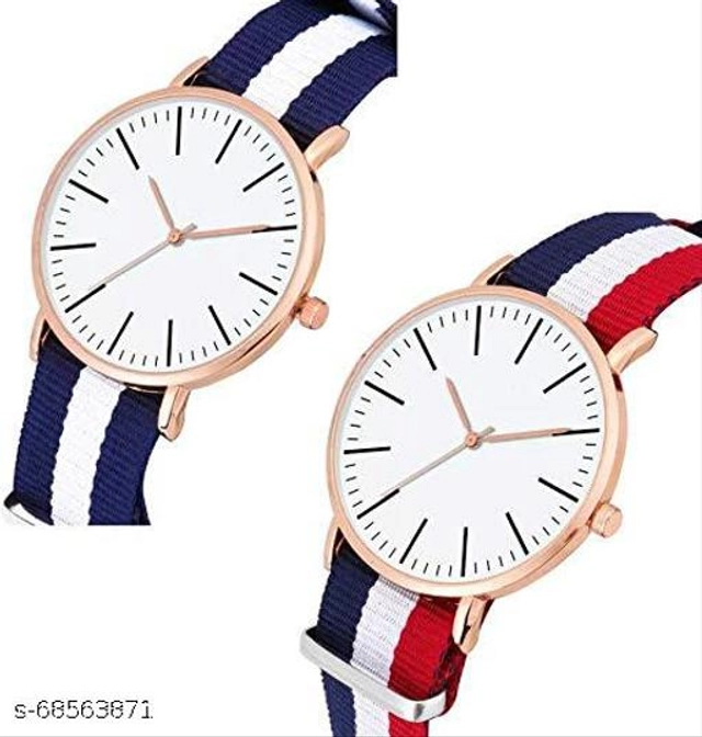 Analog Watch for Men (Multicolor, Pack of 2)