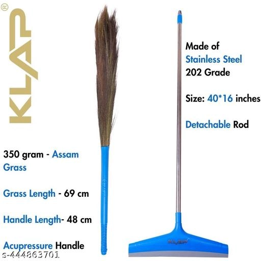 Broom with Wiper (Blue, Set of 2)