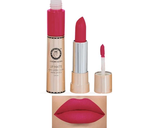 Lip Matte 2-in-1 Lip Gloss cum Lipstick (Pink)