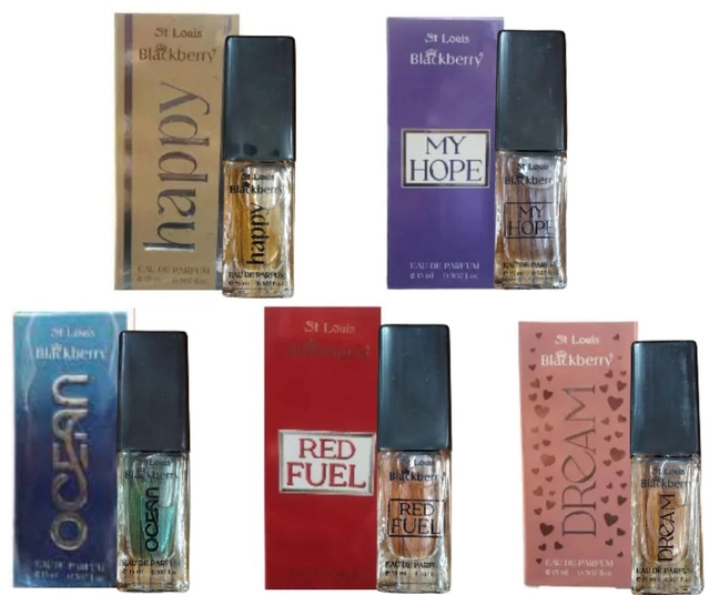 Combo of Happy Perfume, My Hope Perfume, Dreams Perfume, Ocean Perfume, Red Fuel Perfume (15 ml, Pack of 5)