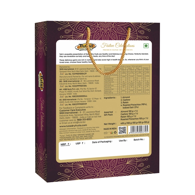 Tulsi Diwali Celebrations Dryfruits Gift (400 g)