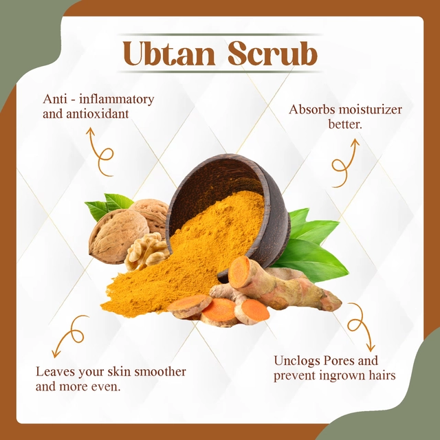 Kuraiy Turmeric & Walnut Ubtan Face Scrub (100 g)