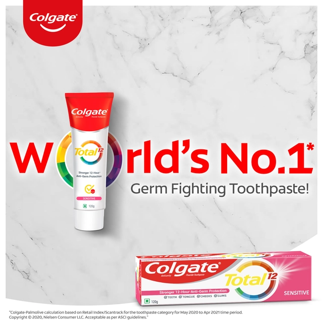 Colgate Total Sensitive Anti-Germ Protection Toothpaste - 120 g
