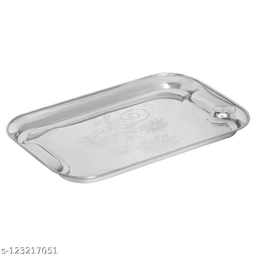 Stainless Steel Serving Tray (Silver)