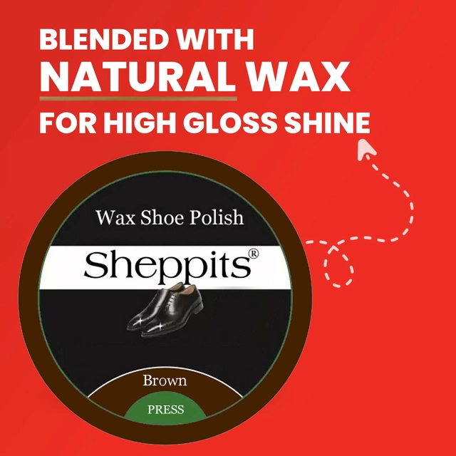 Wax Shoe Polish (Brown, Pack of 4)