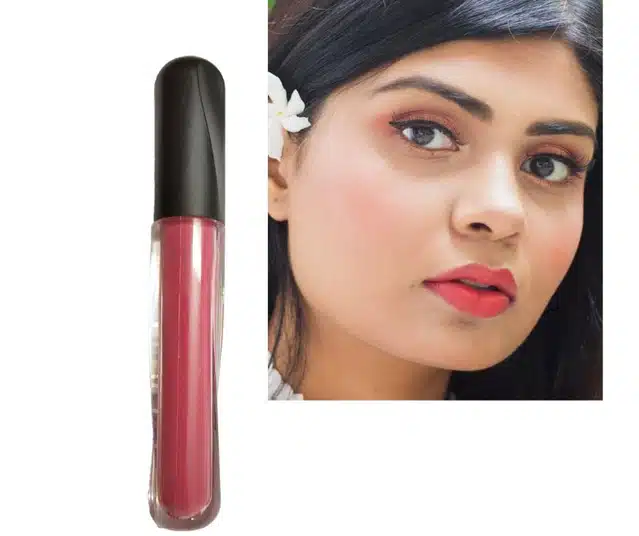 Matte Liquid Lip Gloss (Pink, 5 ml)