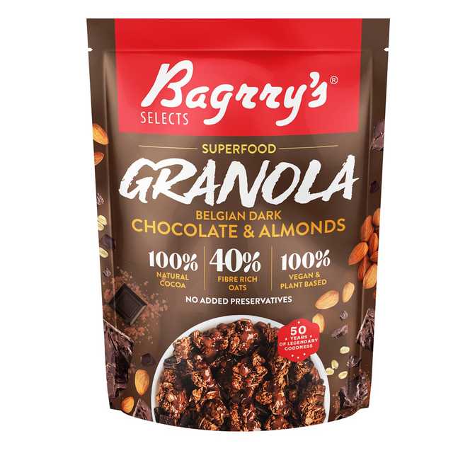 Bagrry's ग्रेनोला विथ बेल्जियन डार्क चॉकलेट & अल्मोंड्स 400 g