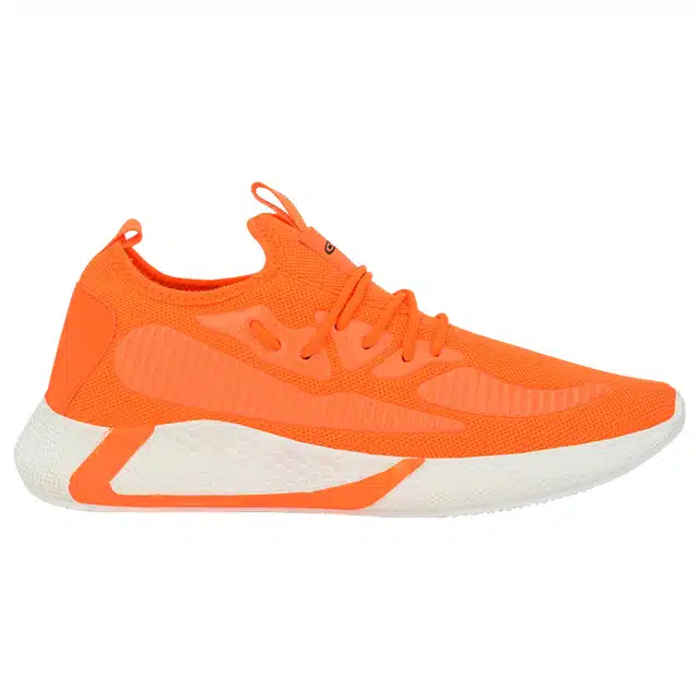 Sports Shoes for Men (Orange & White, 6)