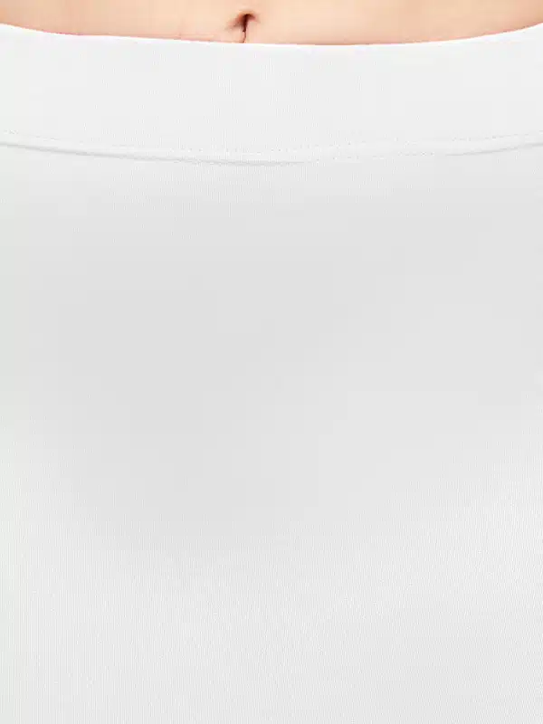Saree Shapewear Petticoat for Women (White, M) (S-187)