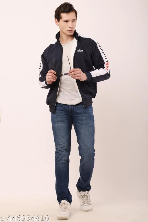 Jacket for Men (Navy Blue, M)