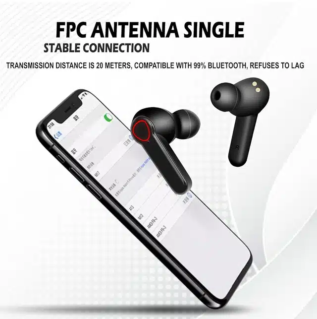 Wireless Bluetooth Earbuds with Charging Case (Black)