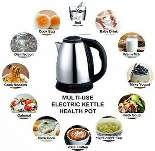 Scarlett Electric Kettle (Silver & Black, 2000 ml)