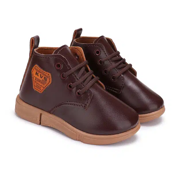 Boots for Girls (Dark Brown, 9C)