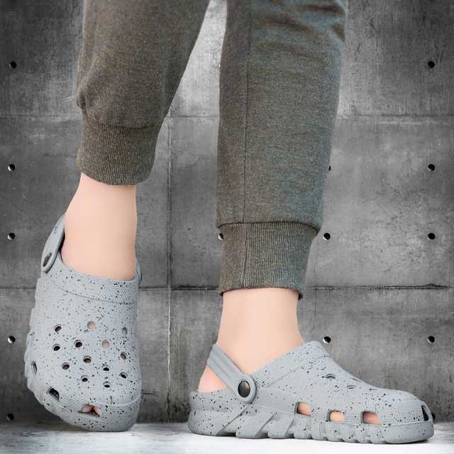 Clogs for Men (Grey, 8) (AI-538)