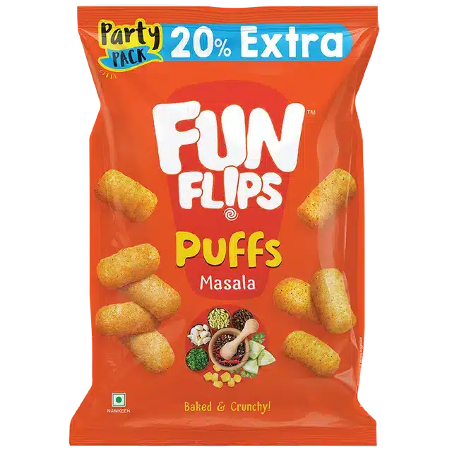 Fun Flips Masala Puff 4X75 g (Buy 2 Get 2 Free)