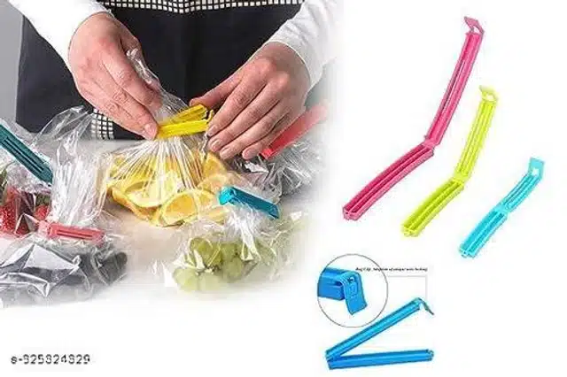 Plastic Food Packet Sealing Clips (Multicolor, Pack of 18)