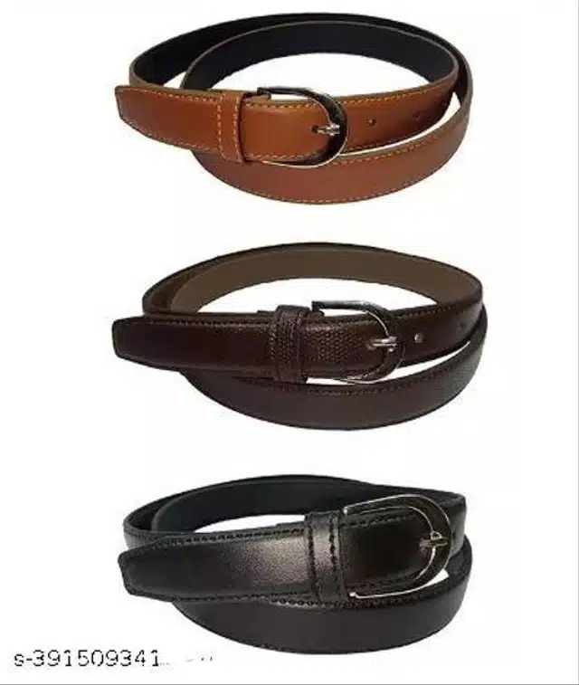 Fancy Belts for Women (Multicolor, Pack of 3)