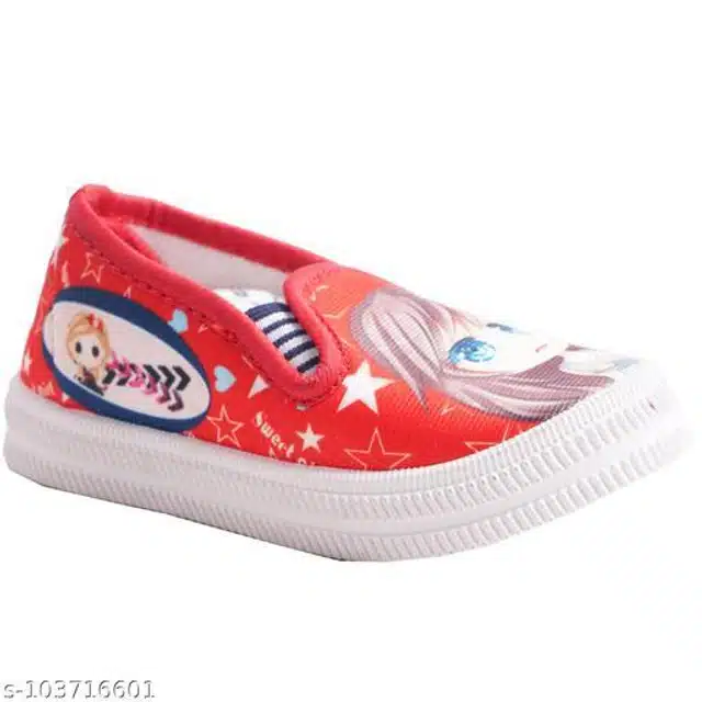 Casual Shoes for Infants (Red & White, 6-9 Months)