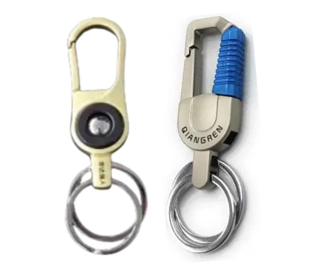 Metal Stylish Key Chain (Multicolor, Pack of 2)