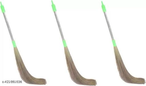 Laxmi Grass Broom (Multicolor, Pack of 3)