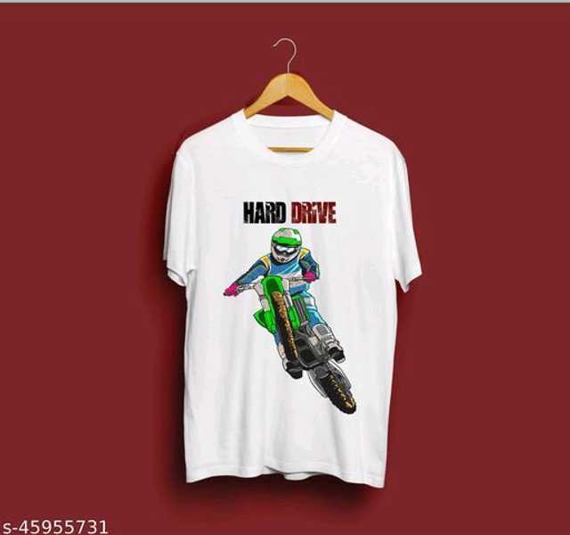Exclusive Trendy Solid Printed T-Shirt For Men (White, XS) (A-16)
