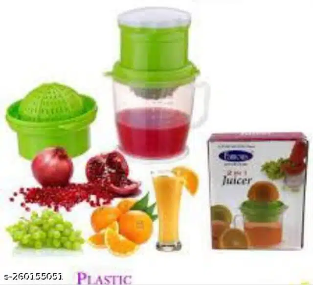 Plastic Manual Hand Juicer (Green, 200 ml)