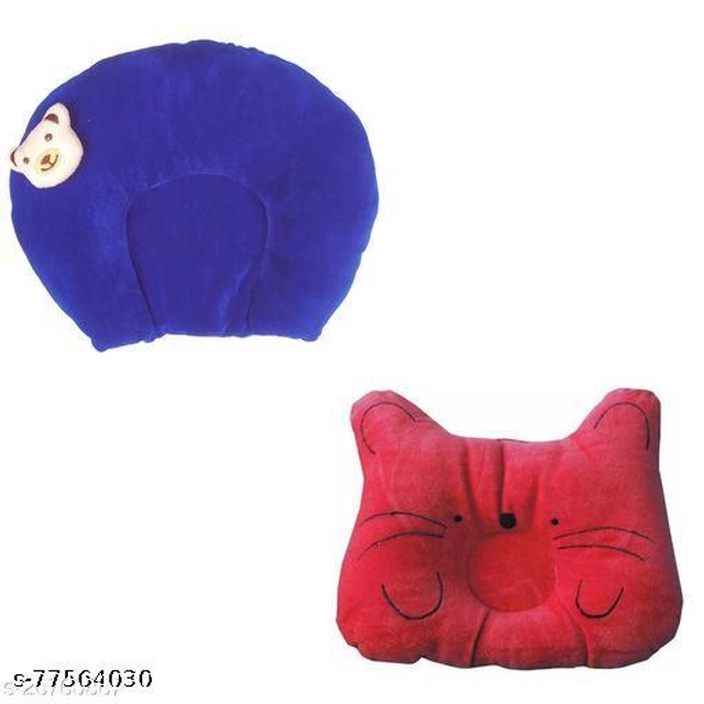 Woolen Pillows for baby(Pack Of 2) (Free Size, Blue - Red)