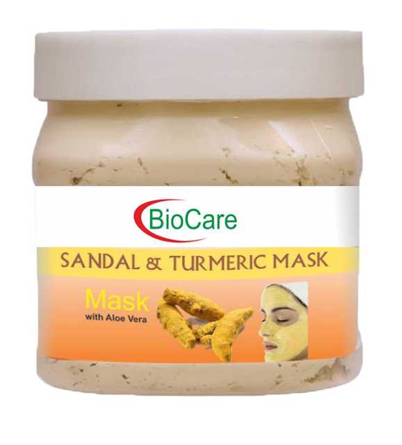 Combo Of Biocare Sandal & Turmeric Mask (500 ml) With Shea Butter Body Scrub (500 ml) (O-281)