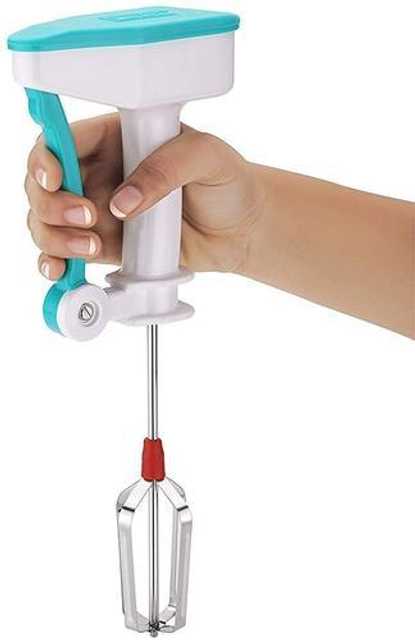 Pinak Steel Manual Hand Blender (Green) (PS-109)