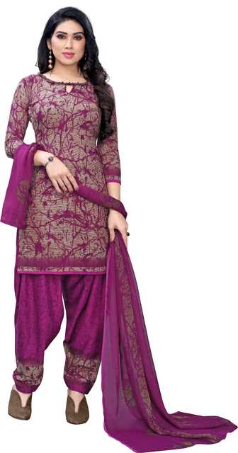 Yashika Unstitched Crepe Salwar Suit Material (Pink) (Y-240)