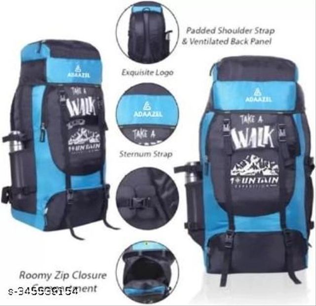 Hiking Backpack for Men & Women (Sky Blue & Black)